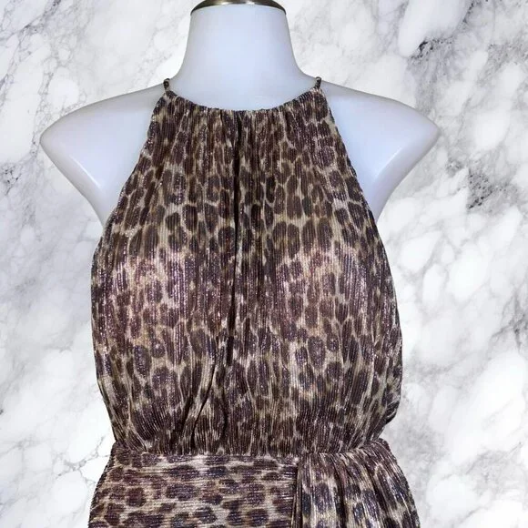 Lovers and Friends Nolan Mini Dress in Metallic Leopard Lovers and Friends Nolan Mini Dress in Metallic Leopard